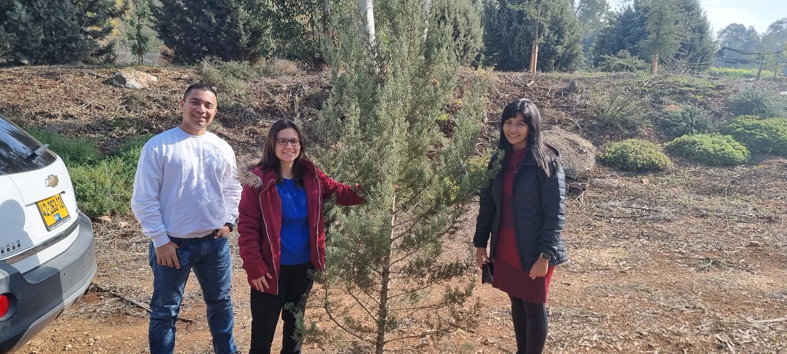 Representatives of the Embassies of Panama and India in Israel. Photograph: Bilal Asala and Hiroi Amra, KKL-JNF