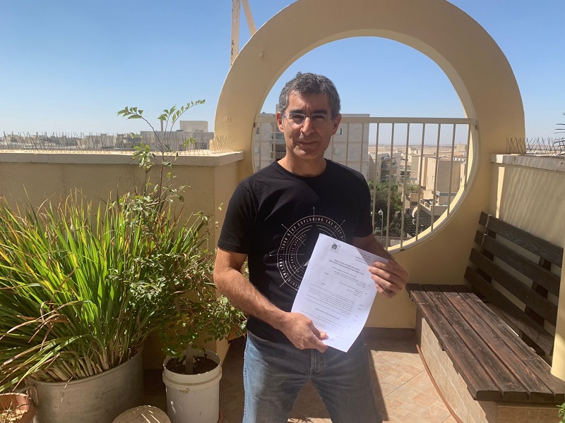 Dr. Yuval Granot, who leads the process in Be'er Sheva. Photograph: Yael Paran