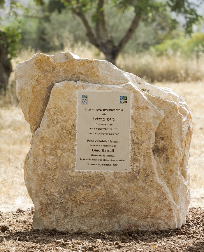 אנדרטה לזכר ג'ינו ברטלי ביער חרובית, צילום חיים ורסנו, ארכיון הצילומים של קק"ל