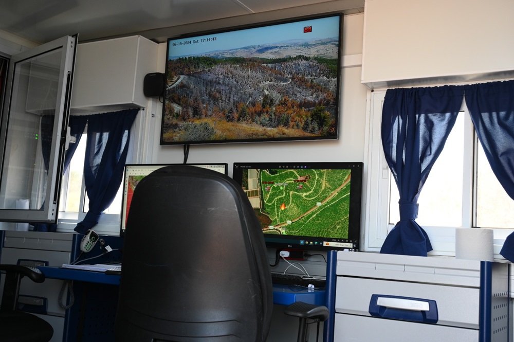 Regional Control Center for Managing Forest Fires. Photograph: Michael Huri, Public Relations Department, KKL-JNF 