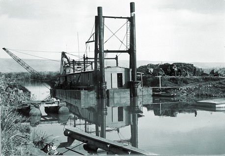 Hula drainage project, 1951-57. KKL-JNF Photo Archive