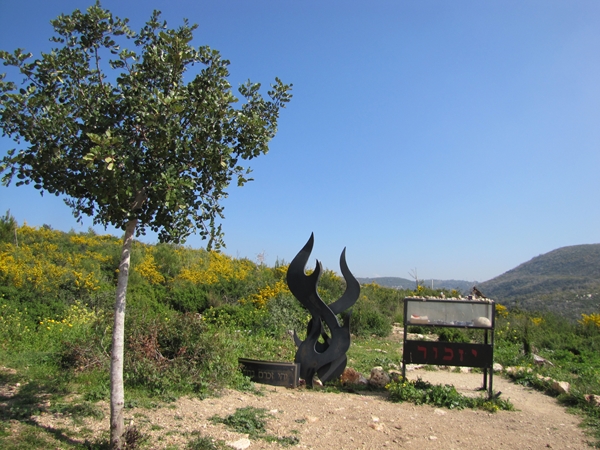 Memorial site for the 44 people who died in the 2010 Carmel fire. Photo by KKL-JNF