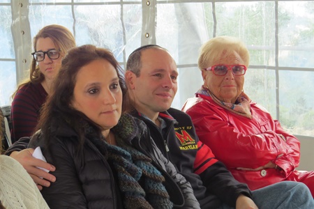 L-R: Ruth and Ari Schwartz, Barbara Goldstein. Photo: Yoav Devir