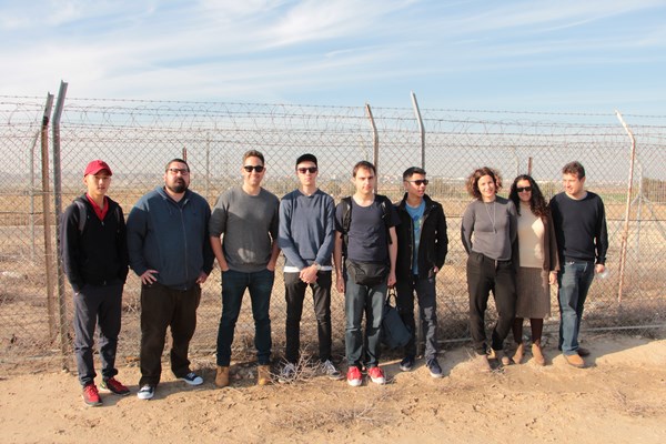 Group photo near the Gaza border. Photo: Yoav Devir