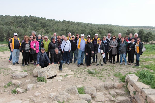 Group photo at the ruins of ancient Anim. Photo: Yoav Devir