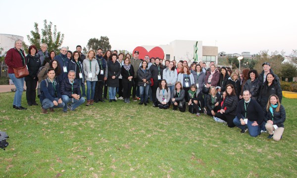 Australian and New Zealand Educators group photo at Jordan River Village for sick children. Photo: Yoav Devir