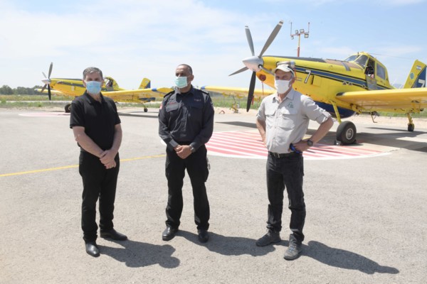 L-R: KKL-JNF World Chairman Daniel Atar ; IFRA Commissioner Dedi Simchi; and INPA Director Shaul Goldstein. Photo: Yisrael Peretz, KKL-JNF Photo Archive