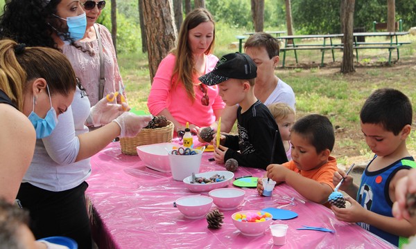 Fun activities for children at Hof HaCarmel Forest. Photo: Yoav Devir, KKL-JNF photo archive