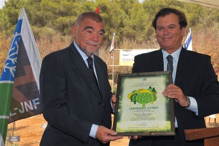 President Mesic at the Grove of Nations. Photo: KKL-JNF Photo Archive