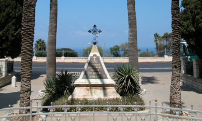The memorial to Napoleon Bonaparte’s soldiers, opposite the Stella Maris monastery. Photo: Yaakov Skolnik.