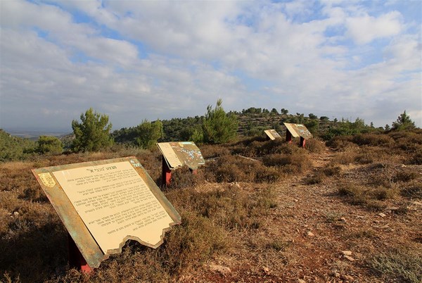 Signs that provide information about Operation Maccabi. Photo: Yaakov Shkolnik