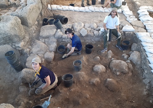 American students excavating at Huqoq, Summer 2019. Photo: Shua Kisilevitz