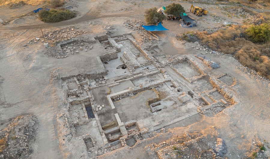Aerial View of the Huqoq Synagogue. Aerial image: Griffin Higher Photography