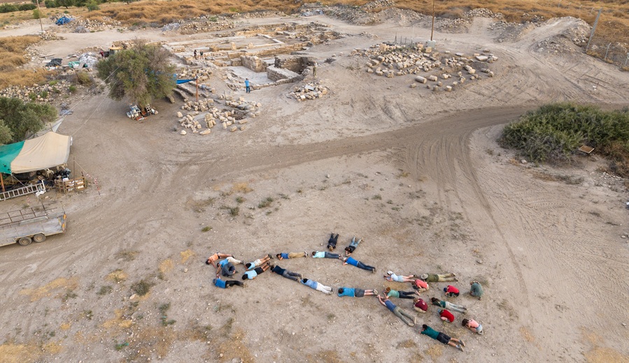 View towards the synagogue. Aerial image: Griffin Higher Photography