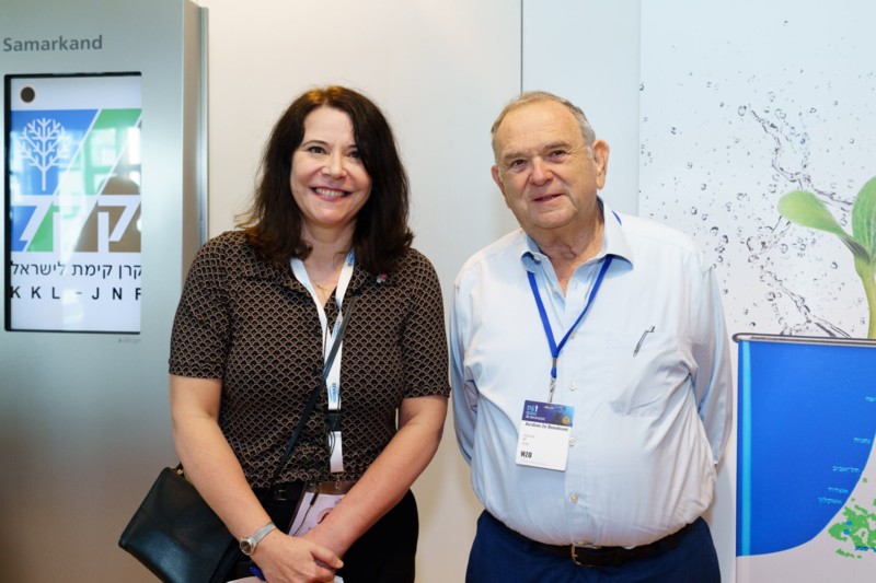 Judith Perl-Strasser, Emissary KKL-JNF Israel in Switzerland and KKL-JNF Chairman Avraham Duvdevani. Photograph: Alain Picard  