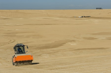 Construction of Tifrah Reservoir in the Negev. Photo: Nataly Kadosh, KKL-JNF Jerusalem